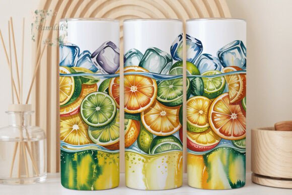 Citrus Refreshment 20oz Tumbler Wrap: A Zesty Design Asset