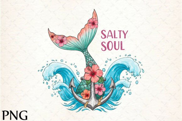 Embrace the Spirit of the Sea with Salty Soul PNG Designs