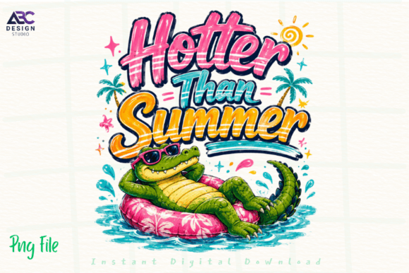 Hotter Than Summer Retro Alligator PNG: A Design Deep Dive