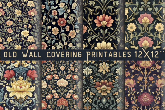 Old Wall Covering Printables Eight: Authentic Vintage Textures