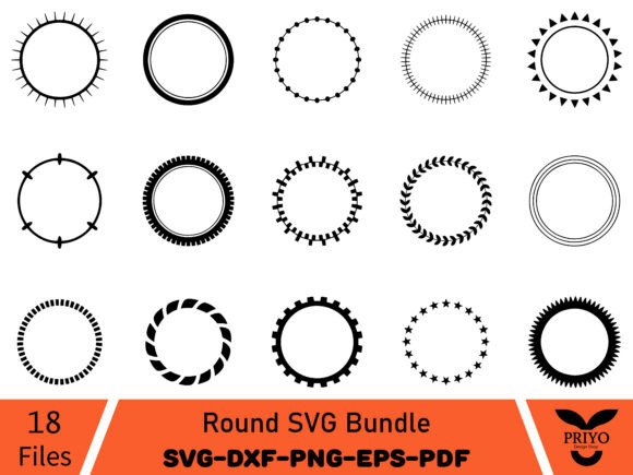 Round SVG Bundle: Your Go-To Design Asset for Crisp, Scalable Graphics
