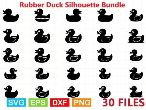 Rubber Duck Silhouette Bundle: Essential Duck Svg Files