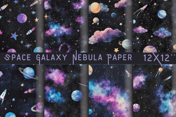 Space Galaxy Nebula Paper: Crafting with the Cosmos