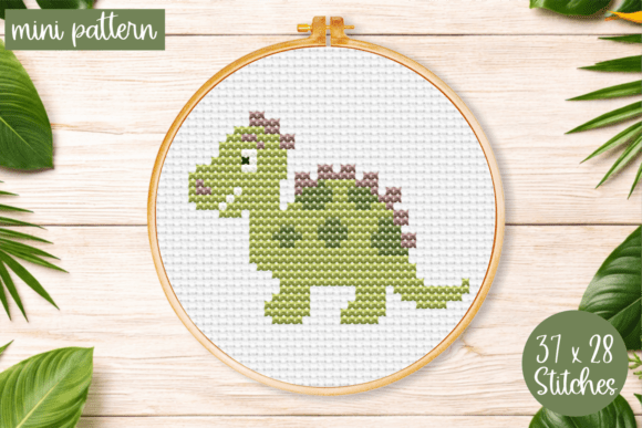 Stitch a Prehistoric Pal: The Baby Dino Cross Stitch Pattern